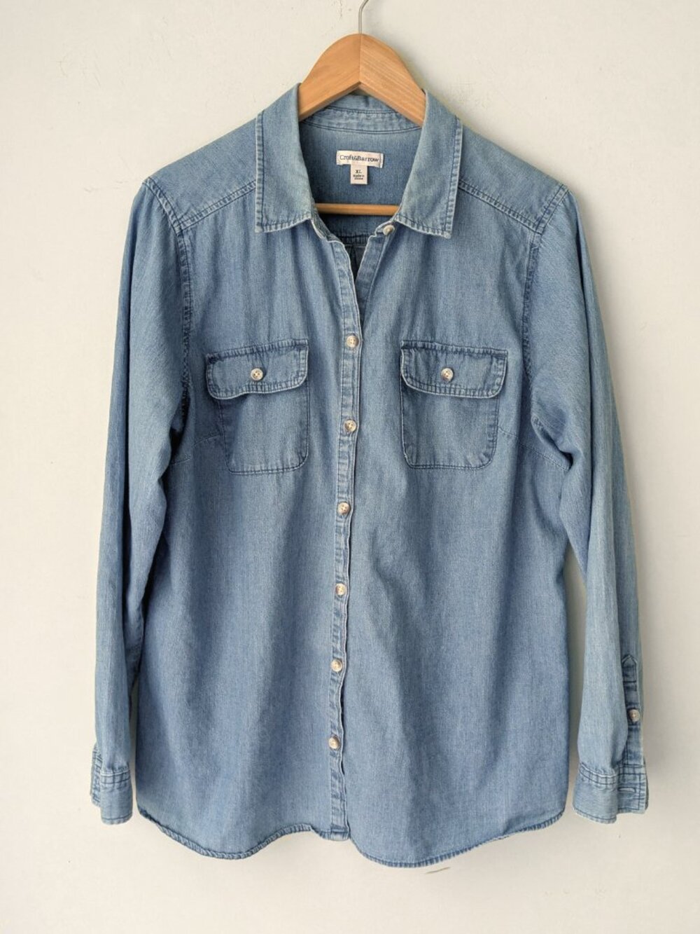 100% cotton Croft Barrow Denim Shirt XL